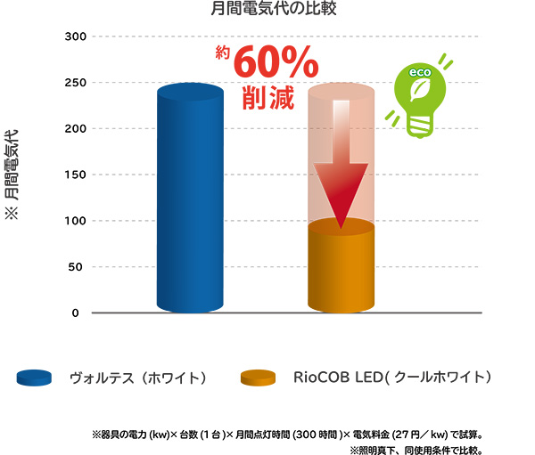 RioCOB＆ヴォルテス電気代比較