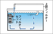 上部フィルターに